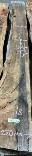 Live Edge Mountain Grey Gum Timber Slab, 3.04m x 250mm x 50-60mm x 8 pieces
