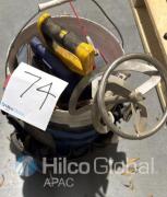 Mixed Hand Tools in Bucket with Tool Carrier