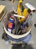 Mixed Hand Tools in Bucket with Tool Carrier - 2