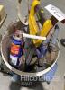 Mixed Hand Tools in Bucket with Tool Carrier - 3