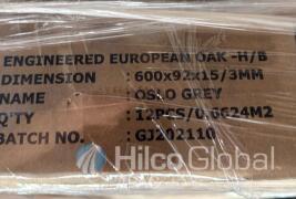 72 boxes of Engineered European Oak-H/B 0S40 Grey Hardwood Flooring