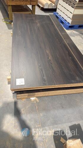 13 Sheets of Particle Board Panel Wood Veneer Dark Finish, r 4020 x 2020mm approx