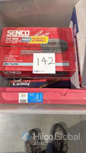 qty asstd Senco Coil Nails 32mm x 2.5mm Zinc Plated etc