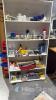 Mixed Workshop Tool and Hardware Lot, Shelving Unit Included