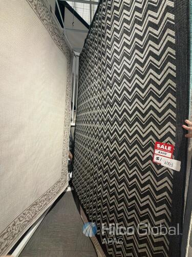Dusk Black and White Zigzag Pattern Rug