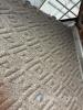Grey Diamond Pattern Area Rug, approximate size 2 x 3 meters, fringed edges - 4