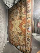 Traditional Oriental Style Area Rug, estimated size approximately 2.4m x 3.3m, multicolour geometric and floral pattern