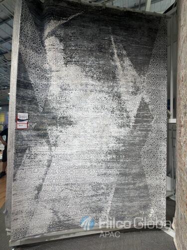 Modern Abstract Area Rug Grey Pattern 300 x 400 cm