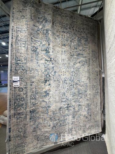 Allen 200 Rug, blue and beige oriental pattern, size 2 x 3 meters