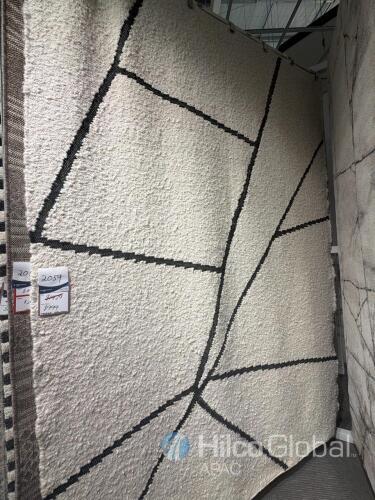 Westport Rug 200x300cm, black/white geometric pattern