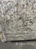 Decorative Area Rug, beige and grey floral pattern, rectangular shape, approximate size 2 x 3 metres - 3