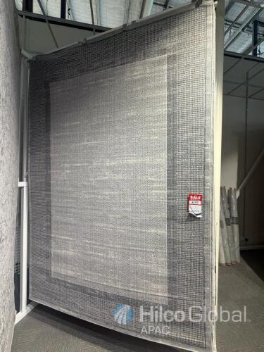 Grey Bordered Area Rug 2 x 3m