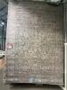 Gray Beige Ornate Pattern Area Rug