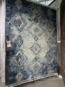 Mansour Area Rug Blue Diamond Pattern
