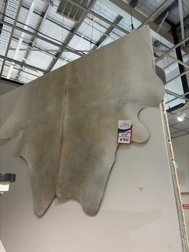 Cowhide Rug Natural Light Beige, approximate size 2 x 2 meters