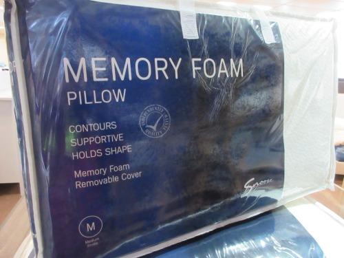 3 x Memory Foam Pillows, Medium