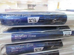 3 x Memory Foam Pillows, Medium - 3