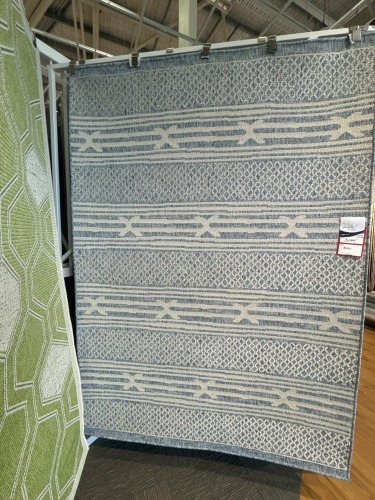 Temple 1797B Stripe Blue Rug 160 x 230 cm