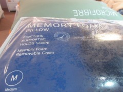 2 x Memory Foam Pillows, Medium - 3