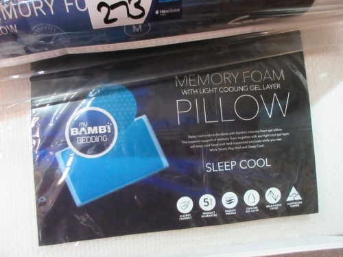 4 x Memory Foam with Gel Pillows