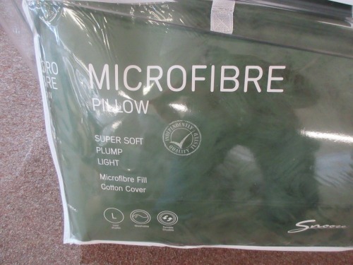 3 x Microfibre Low Profile Pillow