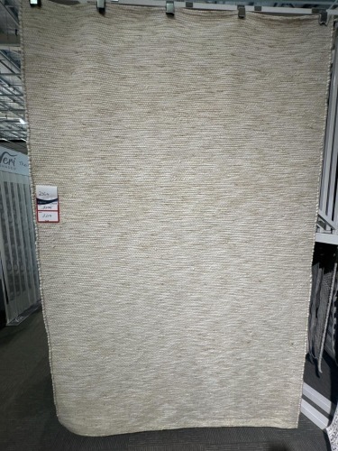 Twill Collection Hand Loomed Rug 160x230cm Ivory