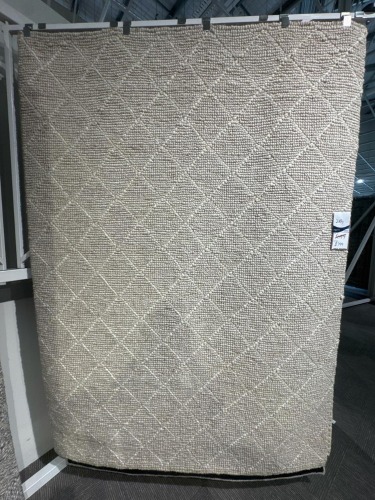 Argyle Collection Diamond Weave Rug 160x230cm Beige