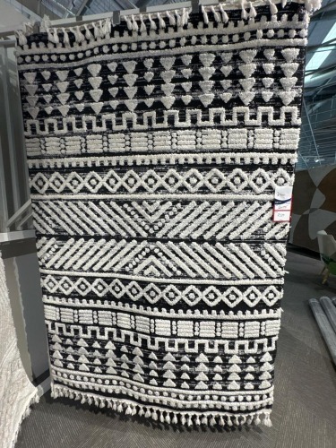 Zellige EL27A Anthracite/White Rug