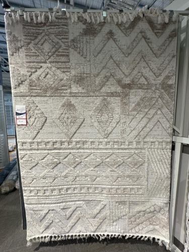 Zellige EY45A Rug 160x230cm White/Beige