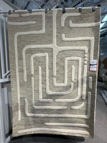 Maze Pattern Wool Rug approximate size 2.0 x 3.0 meters