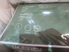 5 x Microfibre Pillows, Low