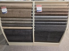 4x Panels of ex display rugs. Various sizes - Dimensions unknown. Fixture included