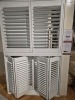 3 fixtures with various blinds/shutters. Must take fixtures