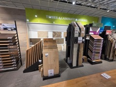 12x Hard wood display fixtures of various styles\sizes. Must take all inc. contents.