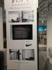 1x Curtain Display rack with built in Connect photo frame and 1x small curtain display stand - 2