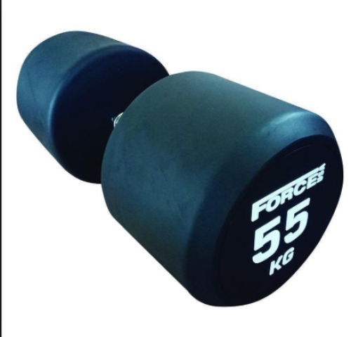 DNL Force USA - Commercial Round Rubber Dumbbell - 55kg (Each, Not Pairs) - RRP $302.50