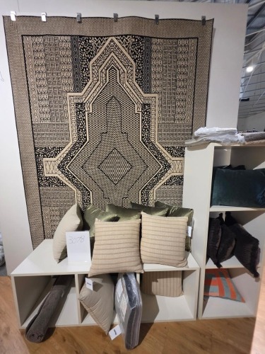 2x Fixture inc. cushions and rug. unknown size or specs. must take fixtured