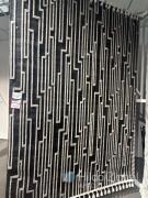 Black and White Geometric Patterned Area Rug