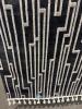 Black and White Geometric Patterned Area Rug - 3