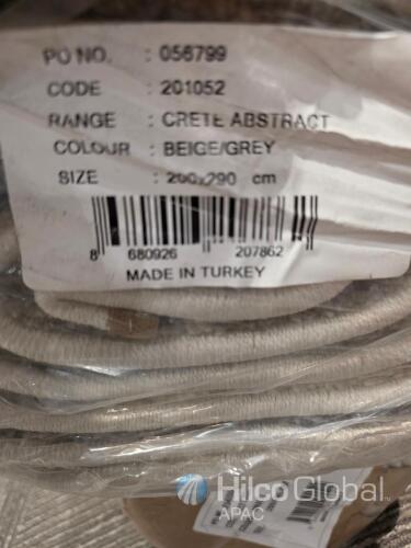 Crete Abstract Beige/Grey Rug 200x290 cm