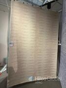 Large beige rug with handwoven texture, dimensions 300 x 200 cm