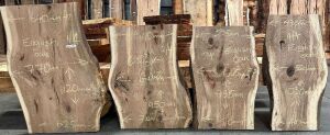 English Oak Live Edge Timber Slab, 2.32m x 627mm x 33mm