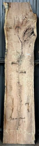 English Oak Live Edge Timber Slab, 2.15m x 665mm x 33mm