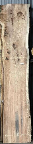 English Oak Live Edge Timber Slab, 2.52m x 727mm x 33mm