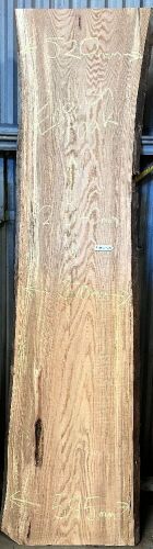 English Oak Live Edge Timber Slab, 2.34m x 542mm x 33mm