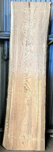 English Oak Live Edge Timber Slab, 2.32m x 627mm x 33mm