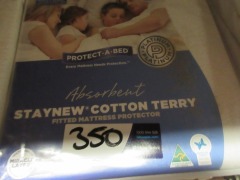 11 x King Single Mattress Protectors, Protecta Bed Cotton Terry - 2