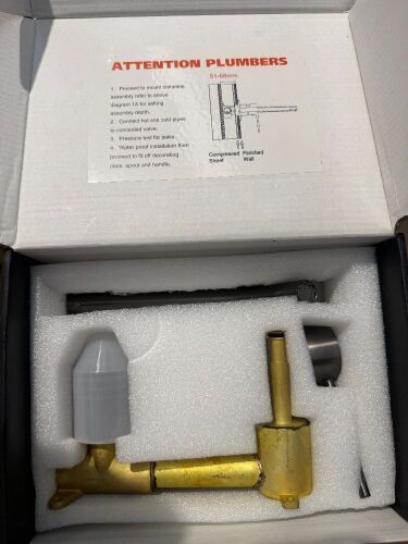 2 of Nero Mecca Wall Basin Mixer NR221907a