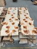 SPECIAL OFFER: 3 Bunya pine table Tops 2.6 - 2.9m x 665 - 820mm x 40mm. Closes 6.10pm - 3