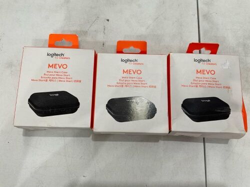 Bundle of 3 x Logitech Mevo Start Case (Black) - Total RRP $147